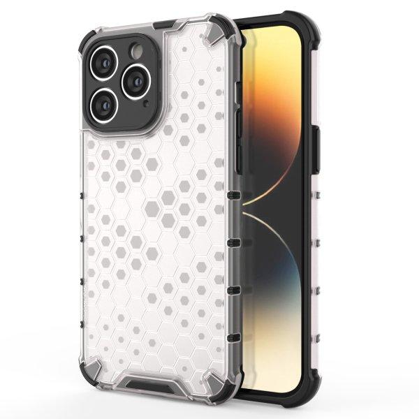 Honeycomb tok iPhone 14 Pro Max Armor hibrid tok átlátszó