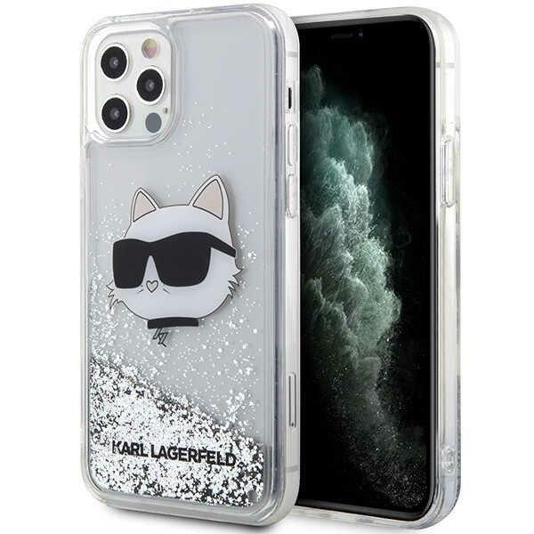 Karl Lagerfeld KLHCP12MLNHCCS iPhone 12/ 12 Pro 6.1" ezüst/ezüst
keménytok csillogó Choupette fej