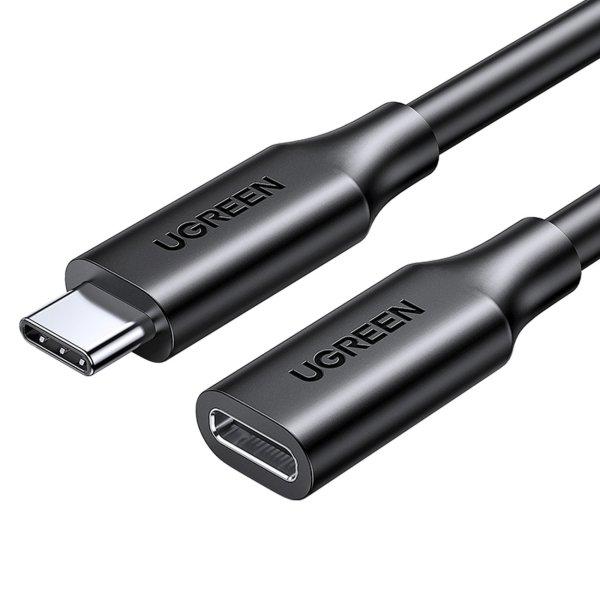 Ugreen kábel hosszabbító adapter USB C (férfi) - USB C (női) 100W 10Gb/s 1m
fekete