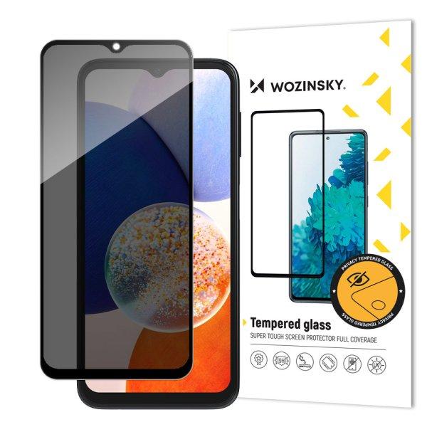 Wozinsky Privacy Glass edzett üveg Samsung Galaxy A14 5G / Galaxy A14,
kémkedés elleni adatvédelmi szűrővel