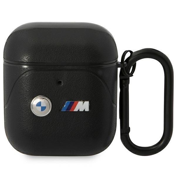 BMW BMA222PVTK AirPods 1/2 tok fekete ívelt vonalú bőr