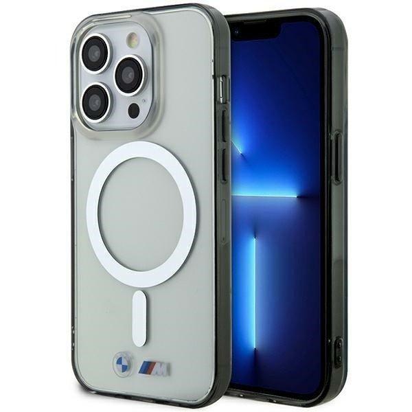 BMW BMHMP14XHCRS iPhone 14 Pro Max 6.7" átlátszó keménytok Ezüst
gyűrű MagSafe