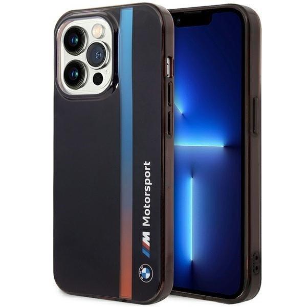 Case BMW BMHCP14X22HVGV iPhone 14 Pro Max 6.7" fekete IML Tricolor csíkos
tok