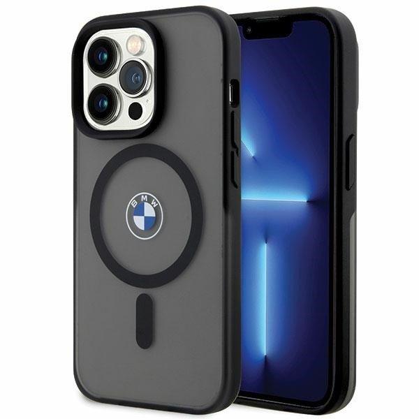 Case BMW BMHMP14XDSLK iPhone 14 Pro Max 6.7" fekete keménytok logózott
MagSafe aláírás