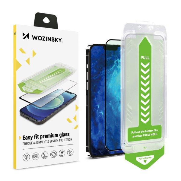 9H edzett üveg tartó kerettel iPhone 15 Pro Max Wozinsky Premium Glass -
fekete fólia