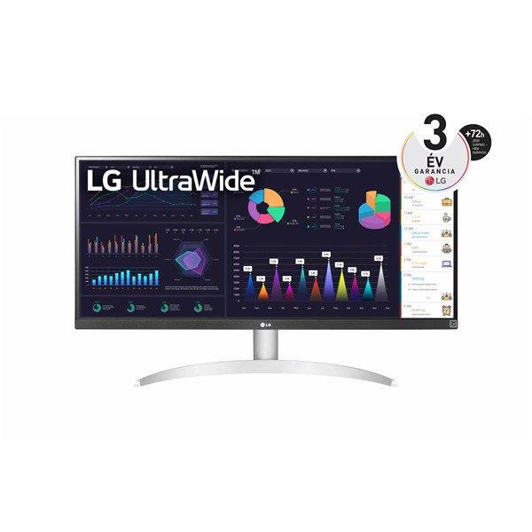 LG IPS monitor 29" 29WQ600-W, 2560x1080, 21:9, 250cd/m2, 1ms,
HDMI/DisplayPort/USB-C, hangszóró