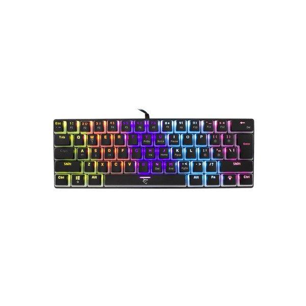 WHITE SHARK GK-2202B/BL-US ASHIKO angol 60%-os fekete mechanikus (kék switch)
gamer billentyűzet