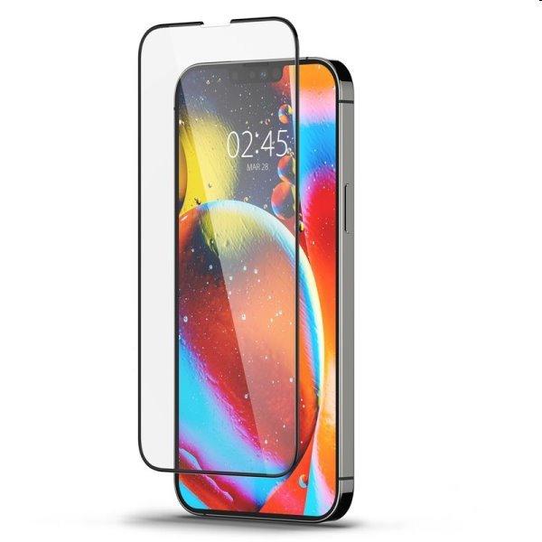 Spigen tR Slim HD edzett üveg Apple iPhone 14/13/13 Pro számára, fekete