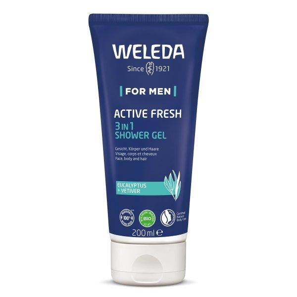 Weleda Férfi tusfürdő Active Fresh (3 in 1 Shower Gel) 200 ml