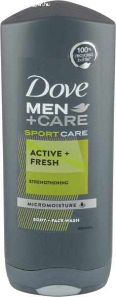 Dove Frissítő tusfürdő férfiaknak Sport Active Fresh
Men + Care (Body and Face Wash) 400 ml