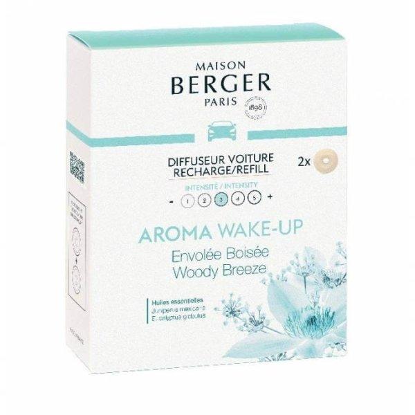 Maison Berger Paris Autóillatosító diffúzor
utántöltő Aroma Wake-up Erdei szellő Woody Breeze (Car
Diffuser Recharge/Refill) 2 db