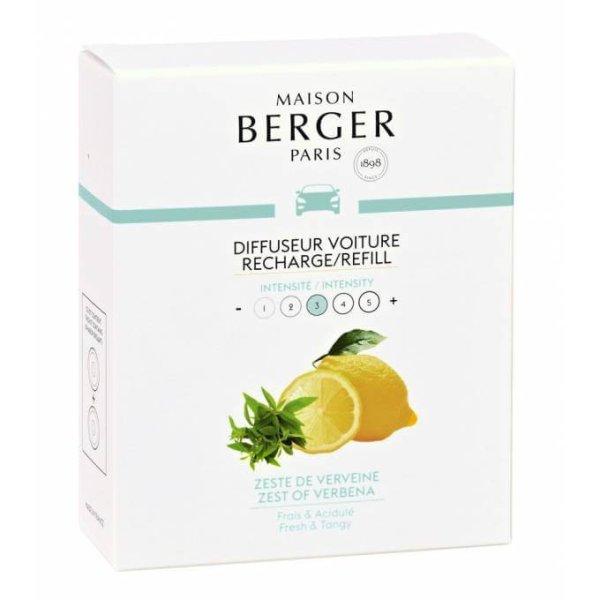 Maison Berger Paris Autóillatosító diffúzor
utántöltő Zest of Verbena (Car Diffuser Recharge/Refill) 2 db