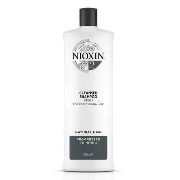 Nioxin Tisztító sampon finom, jelentősen vékonyodó
természetes hajra System 2 (Shampoo Cleanser System 2) 1000 ml