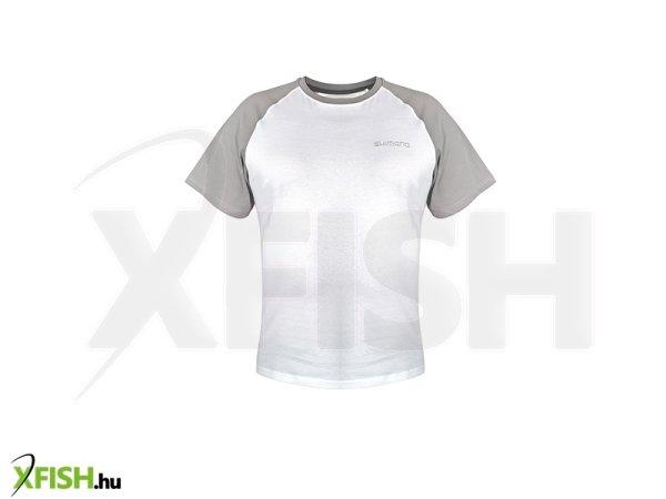 Shimano Shm Short Sleeve Horgász Póló Fehér Xl