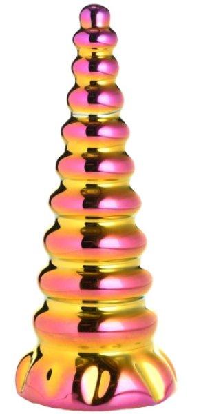 XR Brands - Twilight Rainbow Glass Dildo