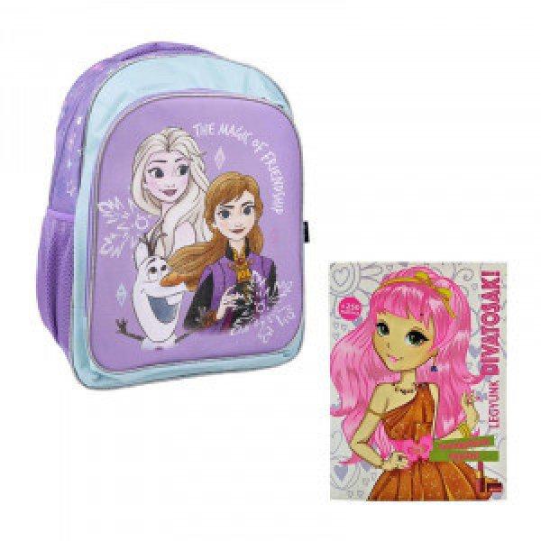 Disney Jégvarázs Magic iskolatáska 41 cm ajándék könyv CEP2100004401