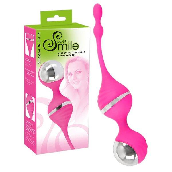 SMILE Love Ball - vibrációs gésagolyó (pink)