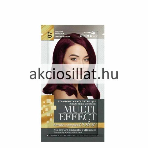 Joanna Multi Effect Keratin Complex Color 07 Deep Burgundy Mélyvörös
hajszínező sampon 35g