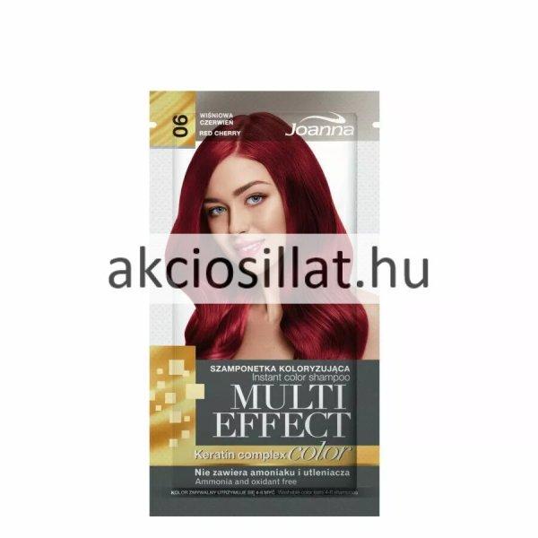 Joanna Multi Effect Keratin Complex Color 06 Red Cherry Cseresznye vörös
hajszínező sampon 35g