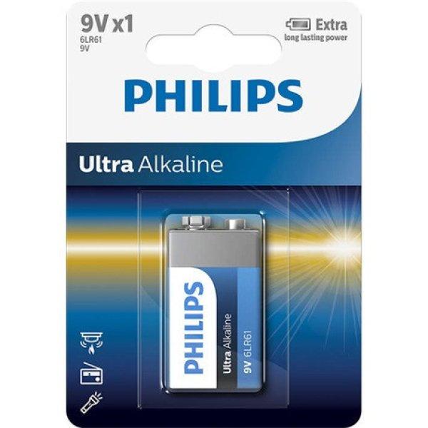 Philips 6LR61E1B/10 elem ultra alkali 9v 1-bliszter