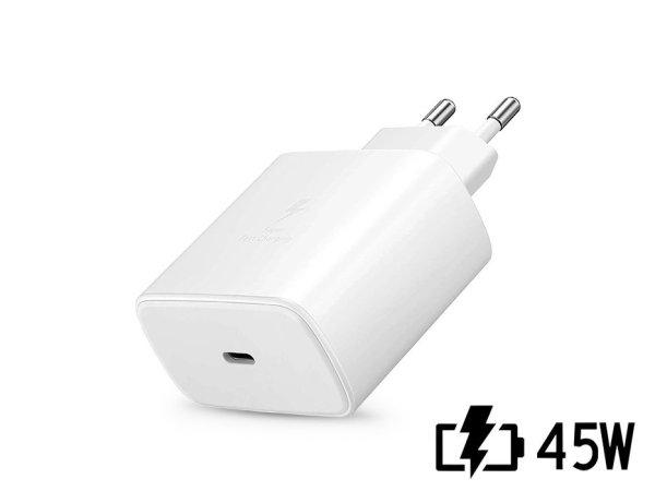 Samsung gyári USB hálózati töltő adapter Type-C bemenettel - 45W -
EP-TA845EWE PD.3.0 Super Fast Charging - fehér (ECO csomagolás)