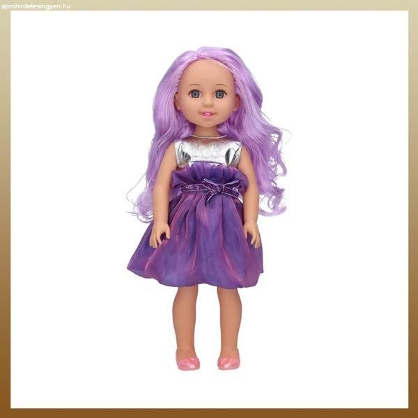 Pretty Girl baba lila ruhában 35cm 030048