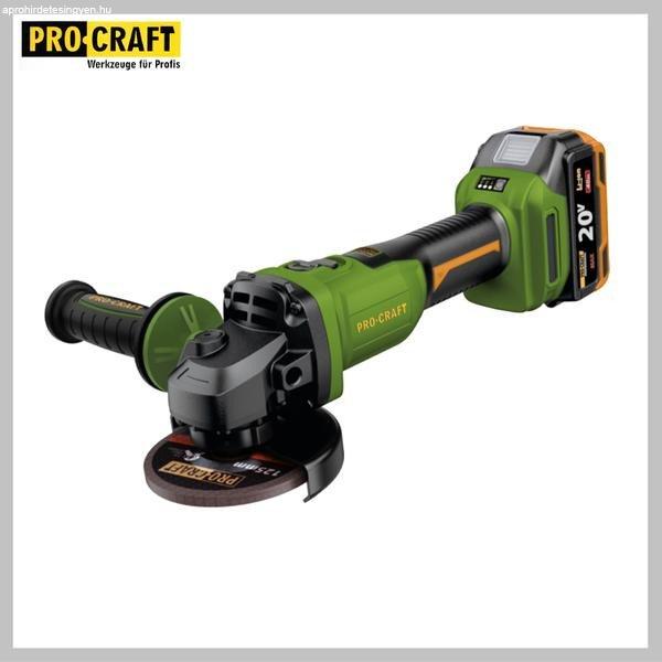 PROCRAFT akkus sarokcsiszoló 125mm PWA220