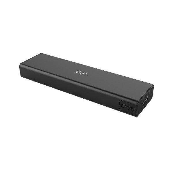 Silicon Power Külső SSD ház - PD60 (M.2 PCIe NVMe SSD / M.2 SATA SSD, Type-C
kimenet, Alu, Fekete)