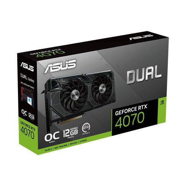 Asus Videokártya - nVidia DUAL-RTX4070S-O12G (12288MB, GDDR6X, 2550/21000 Mhz,
192bit, 1xHDMI, 3xDP)