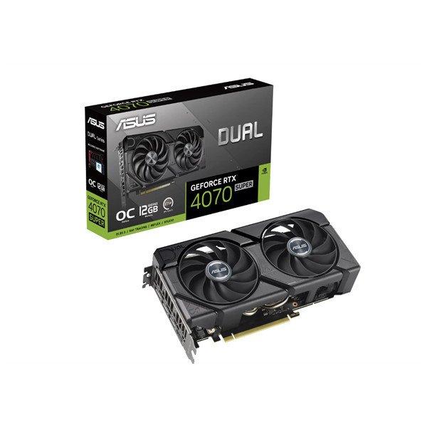 Asus Videokártya - nVidia DUAL-RTX4070S-O12G-EVO (12288MB, GDDR6X, 2550/21000
Mhz, 192bit, 1xHDMI, 3xDP)