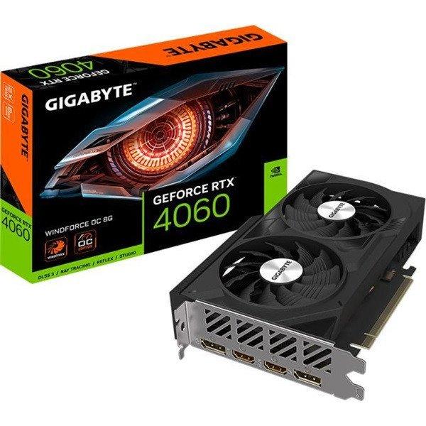 Gigabyte Videókártya - nVidia RTX 4060 Windforce (8192MB, GDDR6, 128bit,
2475/17000Mhz, 2xHDMI, 2xDP)