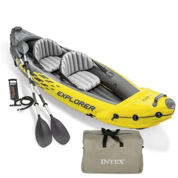 INTEX Explorer K2 Set 312 x 91 x 51 cm 2 személyes (kétszemélyes)
felfújható kajak - kenu 2 db evezővel, pumpával, hordtáskával, 180 kg
teherbírással (68307NP)