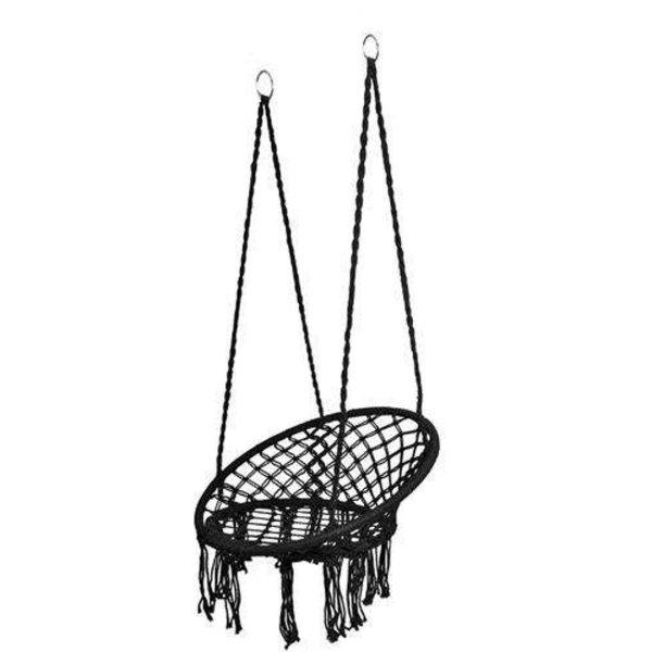 Függőszék, függőhinta 150kg-os teherbítással (fekete)