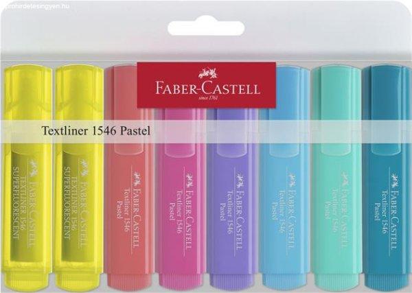 Szövegkiemelő készlet, 1-5 mm, FABER-CASTELL "1546 Pastel", 8
különböző szín