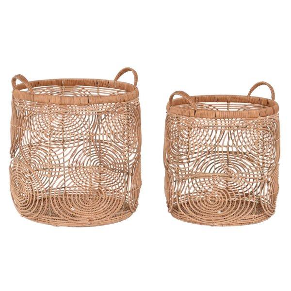Kosár készlet DKD Home Decor Természetes Világos barna Trópusi 40 x 40 x 47
cm MOST 69694 HELYETT 44108 Ft-ért!