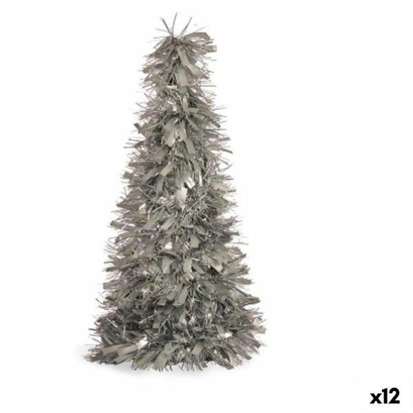 Dekoratív Figura Karácsonyfa Tinsel Ezüst színű polipropilén PET 27 x 45,5
x 27 cm (12 egység) MOST 40033 HELYETT 27283 Ft-ért!