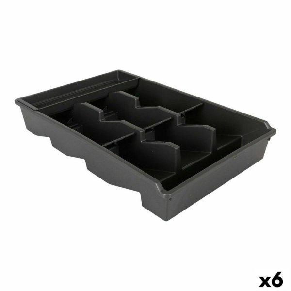 Evőeszköz szervező Tontarelli Bella plus Fekete 43,6 x 28,7 x 7,13 cm (6
egység) MOST 11601 HELYETT 6945 Ft-ért!