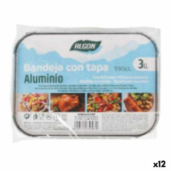 Tálca fedéllel Algon Alumínium Négyszögletes 590 ml 19,5 x 14,5 x 4 cm (12
egység) MOST 12189 HELYETT 7292 Ft-ért!