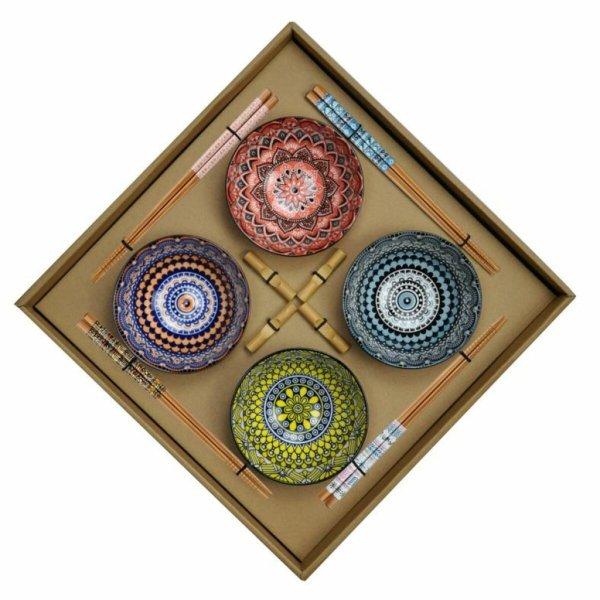 Sushi szett DKD Home Decor Többszínű Bambusz Kőedény Mandala Keleti 34 x 34
x 6,5 cm (12 Darabok) MOST 17503 HELYETT 10475 Ft-ért!