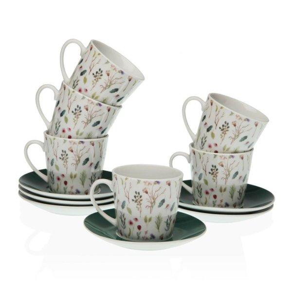 Csésze Szett Alátétekkel Versa Sansa Porcelán 9 x 14 x 14 cm 10,5 x 8 x 6 cm
14 x 14 x 2 cm цветя Tea (12 Darabok) MOST 33660 HELYETT 20942 Ft-ért!