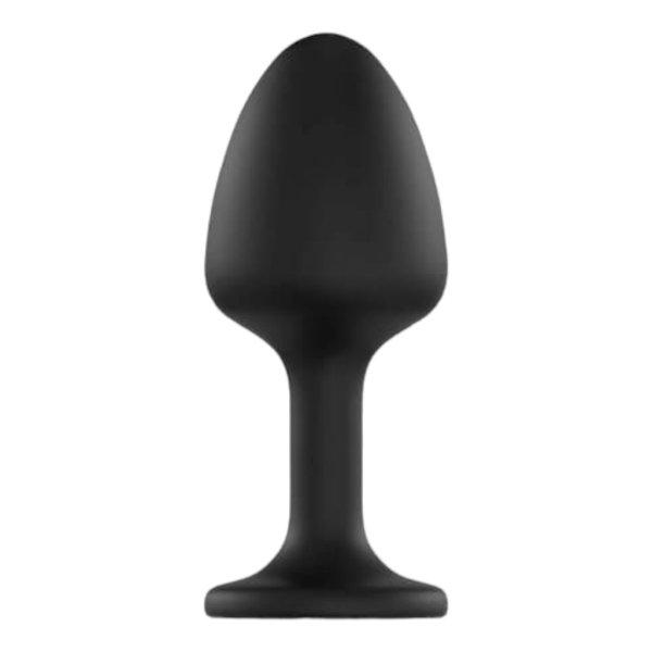 Dorcel Geisha Plug Diamond XL - fehér köves anál plug (fekete)