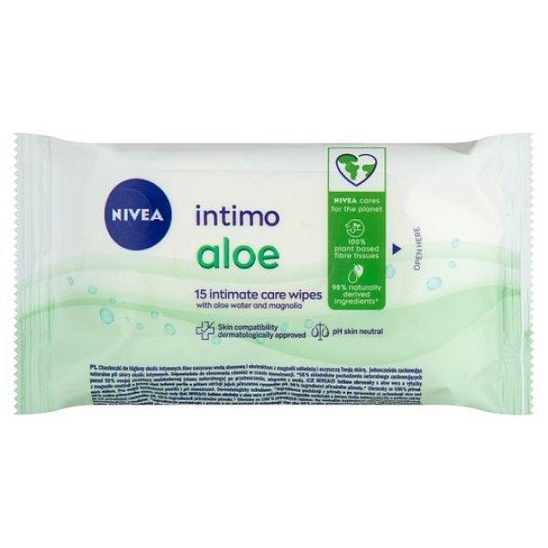 Nivea Intimo törlőkendő 15db AloeVera