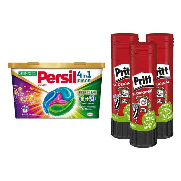 Ragasztóstift 22 g AKCIÓS CSOMAG +Persil Discs Color mosókapszula 72x22 g
(6x12 db ) stift Pritt