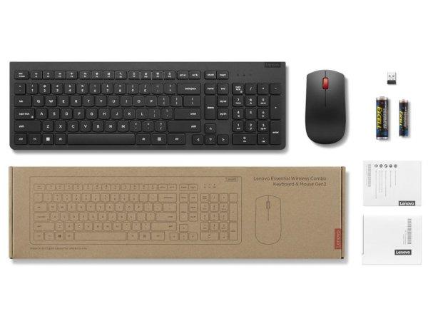 Lenovo Essential Gen2 Wireless Keyboard and Mouse Combo Black HU