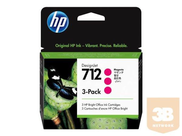 HP 712 3-Pack 29-ml Magenta DesignJet Ink Cartridge