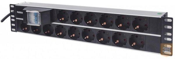 Intellinet Power strip rack 19'' 2U 250V/16A 15x Schuko 3m double air
switch