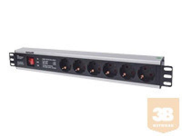 INTELLINET 713962 Intellinet Power strip rack 19 1.5U 250V/16A 6x Schuko 3m
On/Off switch