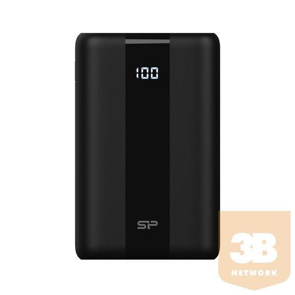 Silicon Power Akkubank - 30000mAh QX55 PowerBank Fekete (USB1- USB2: DC 5V/2.4A,
USB3:Type-C :DC 12V/1.5A, Lightning)