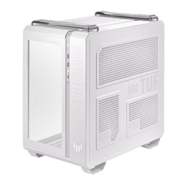 HÁZ Asus TUF GAMING GT502 PLUS TG ARGB WHITE - midi számítógépház - Fehér