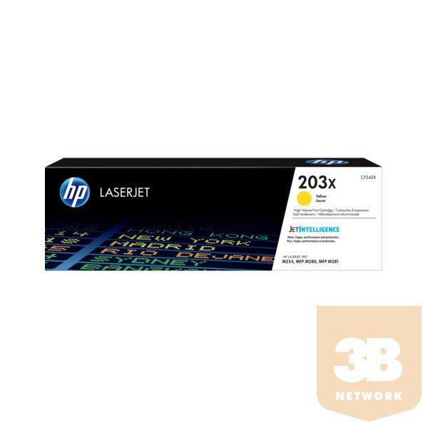 HP Toner (203X) CF542X sárga 2500/oldal